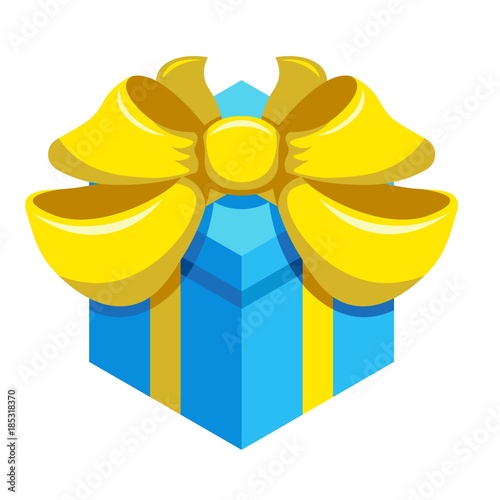 Christmas gift box isolated on white background