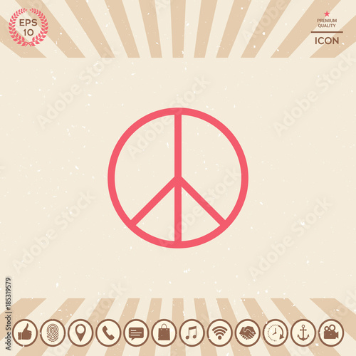 Peace symbol sign