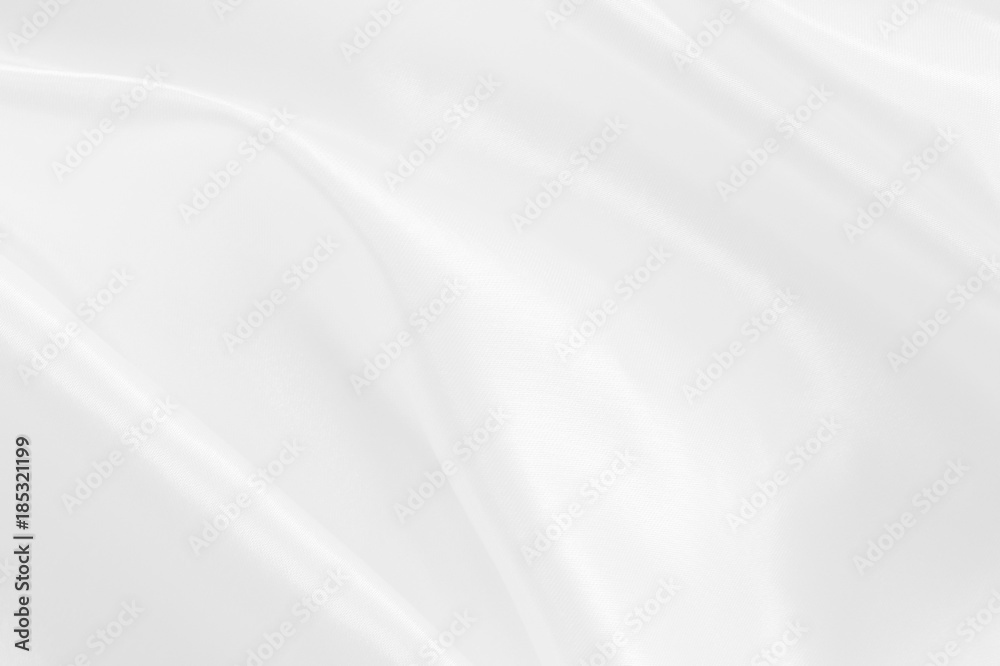 Fototapeta premium White fabric texture for background and design, beautiful pattern of silk or linen.