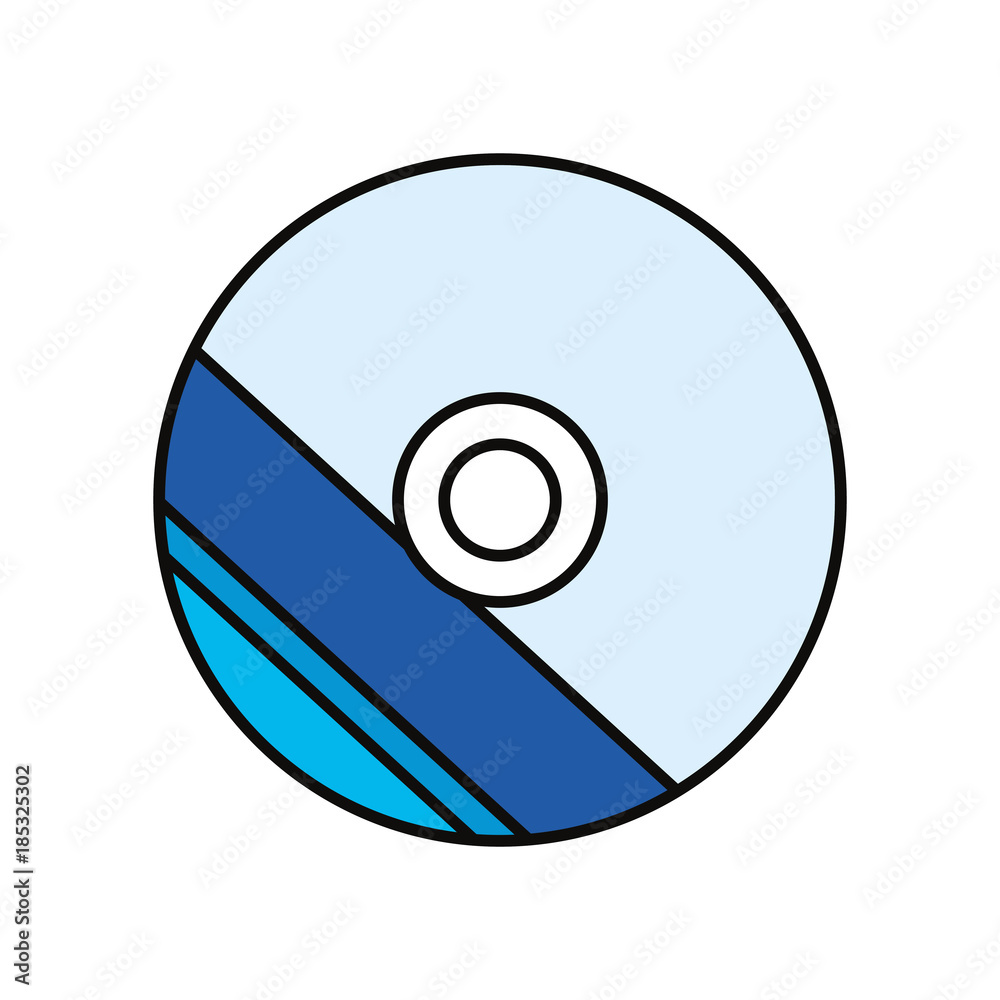 compact disc with blue lines vector illustration compact disc with blue lines vector illustration