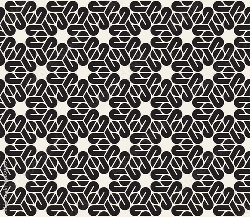 Vector seamless pattern. Modern stylish abstract texture. Repeating geometric tiling from striped elements