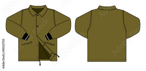 Illustration of men's jacket (brown / kahki)  photo