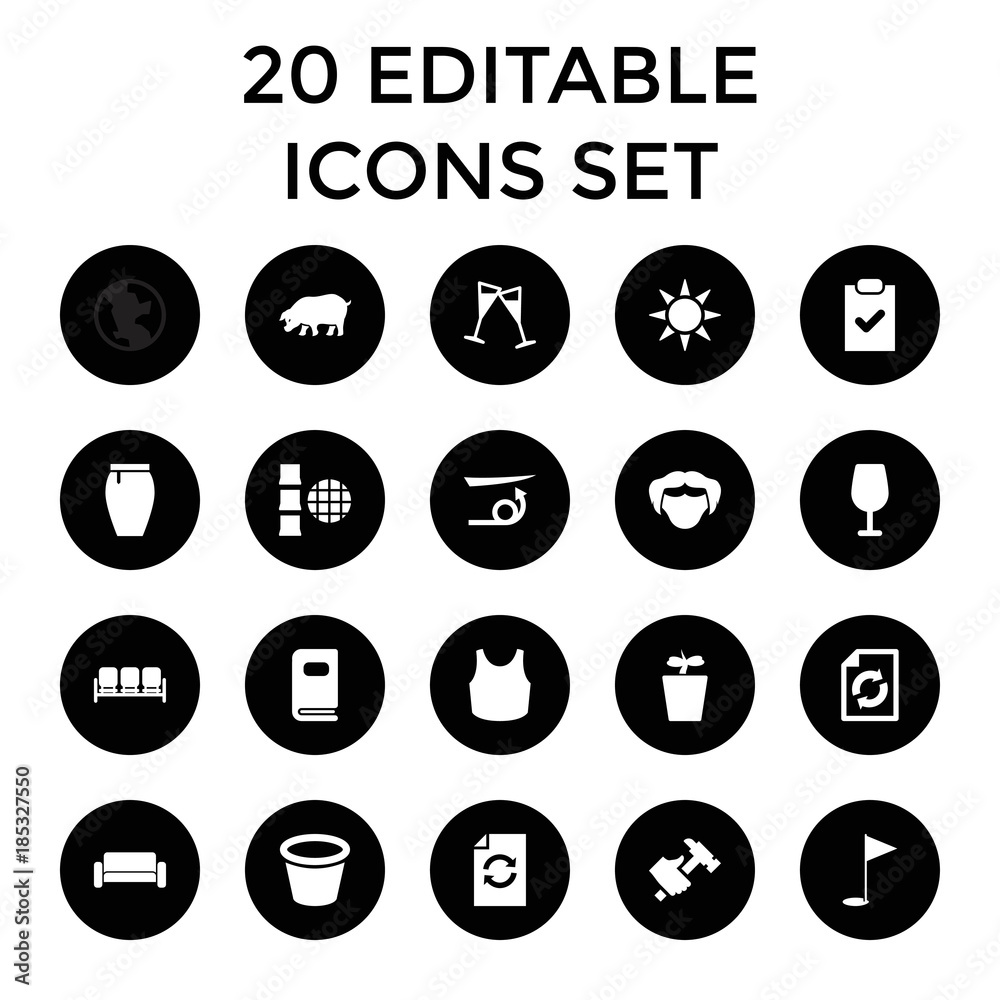 Collection icons. set of 20 editable filled collection icons Collection icons. set of 20 editable filled collection icons