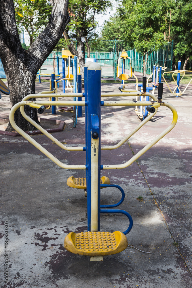 Colorful playground in city park