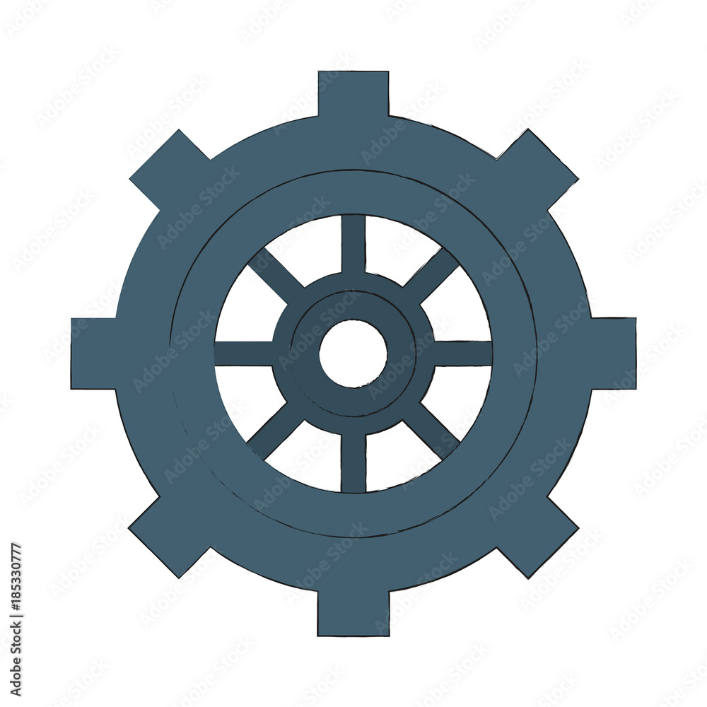 Gear machinery piece icon vector illustration graphic design Gear machinery piece icon vector illustration graphic design