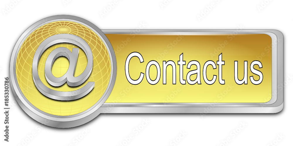 Button contact us - 3D illustration Stock Vector | Adobe Stock