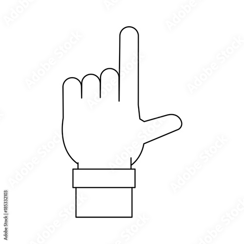 Hand pointing symbol icon vector illustration graphic design