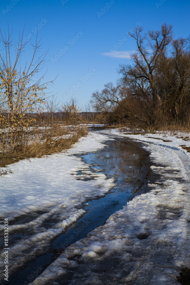 Beautiful landscape. Early spring. Beautiful landscape. Early spring.