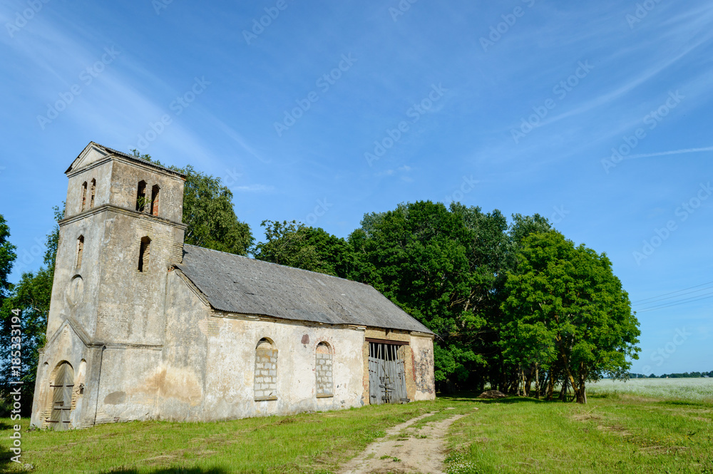 abandoned ruins of old church