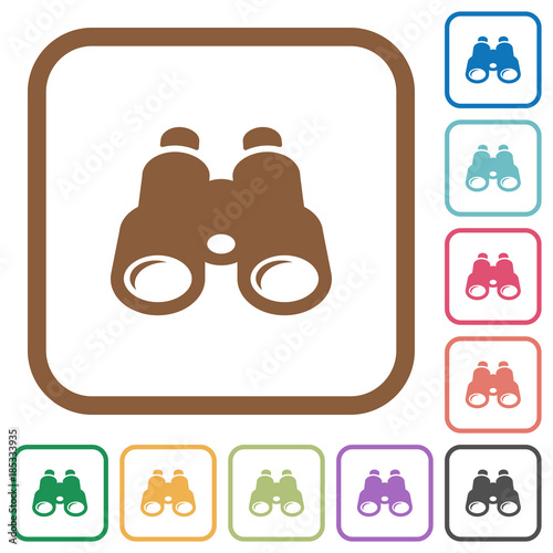 Binoculars simple icons