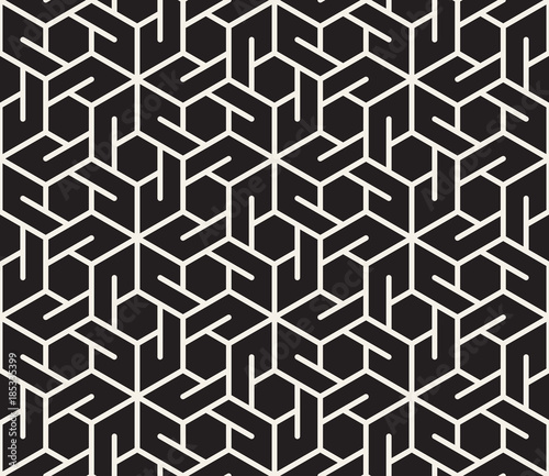 Vector seamless pattern. Modern stylish abstract texture. Repeating geometric tiling from striped elements..