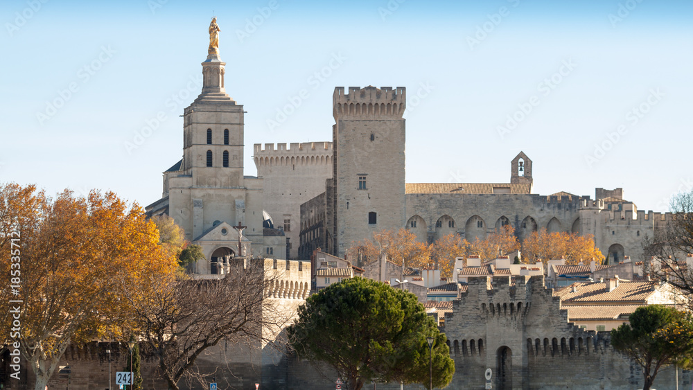 remparts et palais des papes d'Avignon