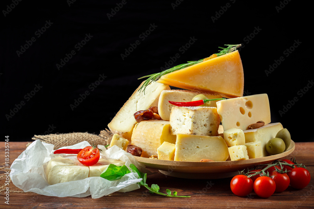 Fototapeta cheese one the table