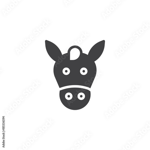 Horse head icon vector, filled flat sign, solid pictogram isolated on white. Symbol, logo illustration. © alekseyvanin