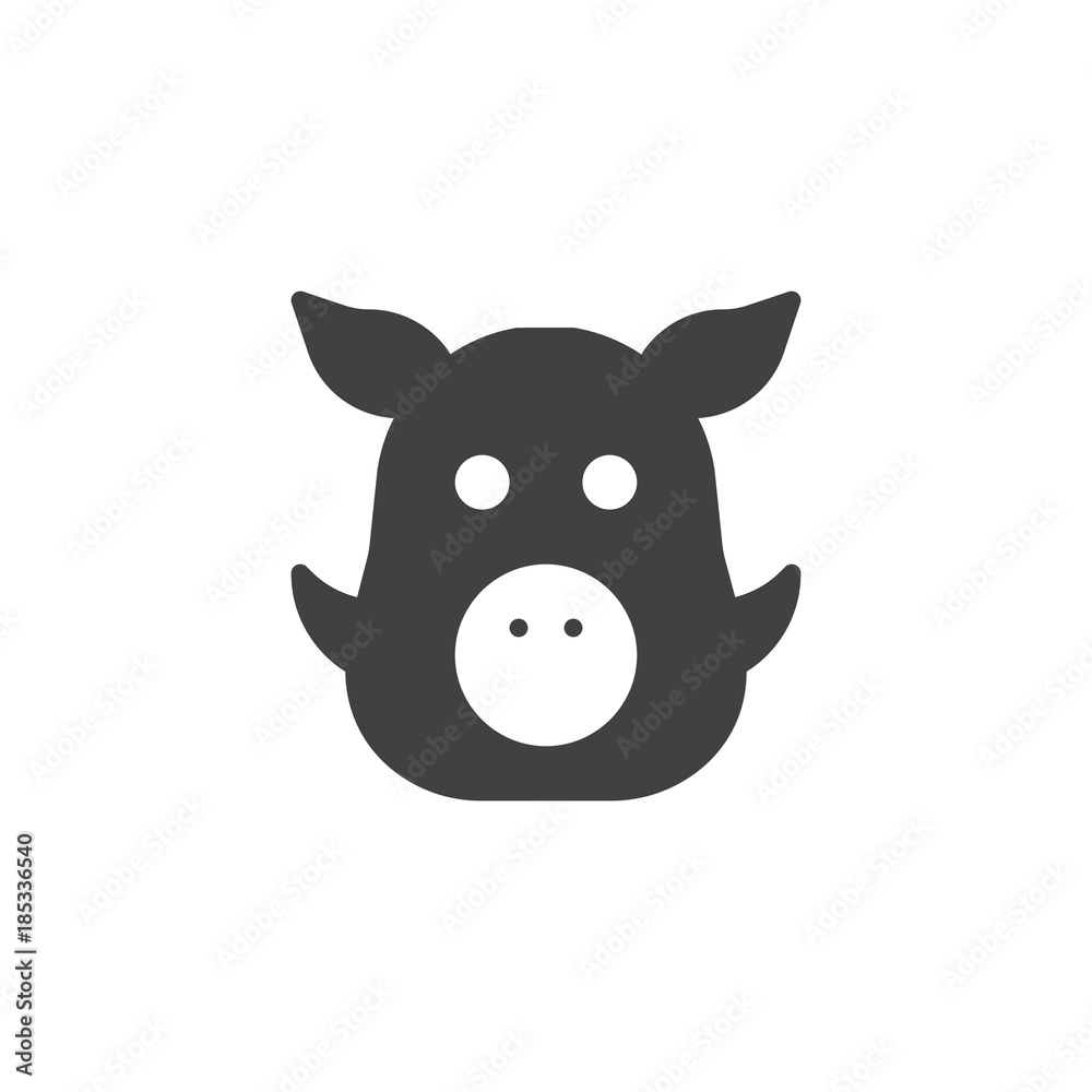 Boar head icon vector, filled flat sign, solid pictogram isolated on white. Symbol, logo illustration. Boar head icon vector, filled flat sign, solid pictogram isolated on white. Symbol, logo illustration.