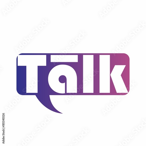 speak, speech, comment, talk logo design with nice shape and nice color