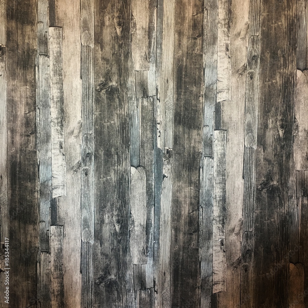 Naklejka premium wood texture dark vintage background wallpaper floor table brown old wooden