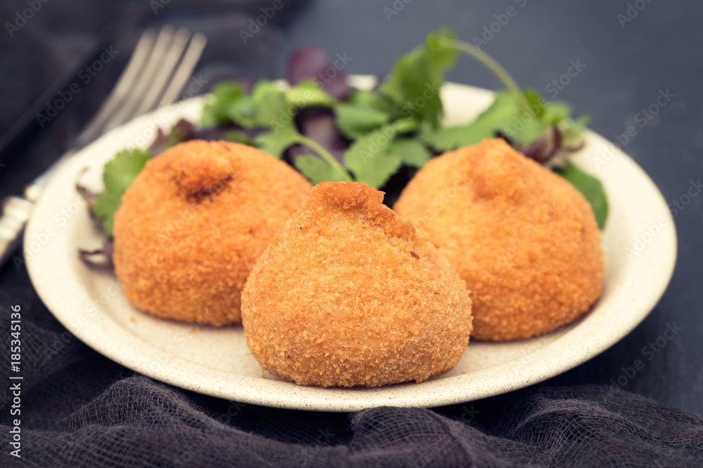 traditional portuguese appetazer on white dish