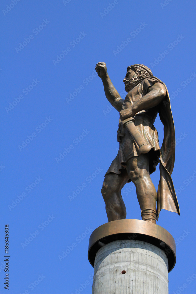 statue, bildhauerei, monument, himmel, architektur, skopje, makedonien, alexander, groß