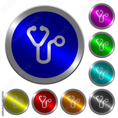 Stethoscope luminous coin-like round color buttons