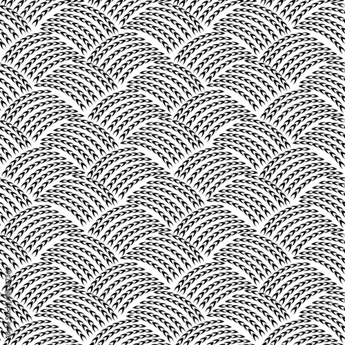 Abstract geometric patern with squares. A seamless vector background. Black and white texture. Graphic modern pattern