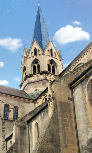 Rouffach. Le clocher de l'église notre dame de l'Assomption,  Grand Est, Haut Rhin