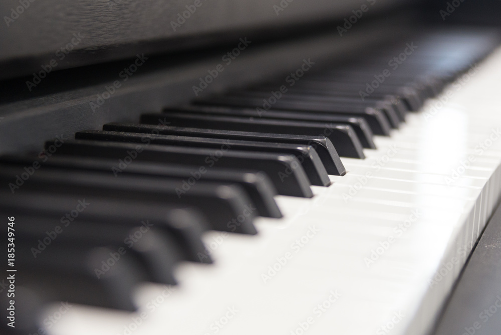 close-up of piano keys. close frontal view. close-up of piano keys. close frontal view.