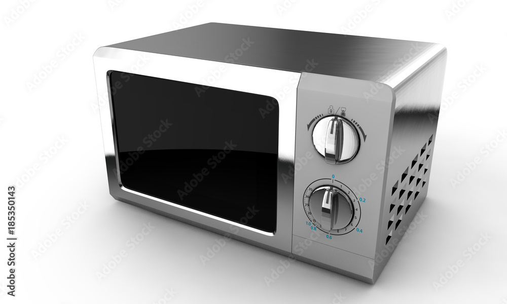Fototapeta premium realistic microwave oven on isolated, kitchen object 3d illustration