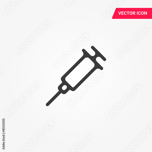 Syringe icon. Meicine and health care symbol. EPS 10 Vector.
