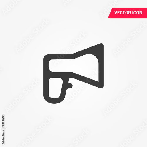Megaphone, loudspeaker line icon. Loud-hailer symbol