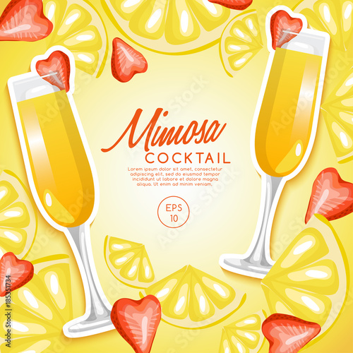 Set of Alcohol Drinks and Cocktails : Vector Illustration