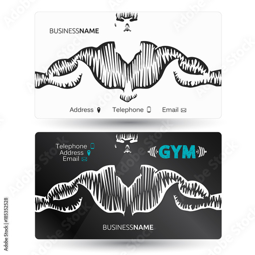 Business card for gym and fitness