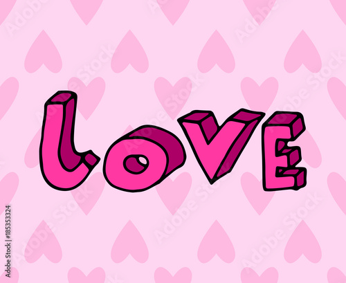 Valentine's day love word
