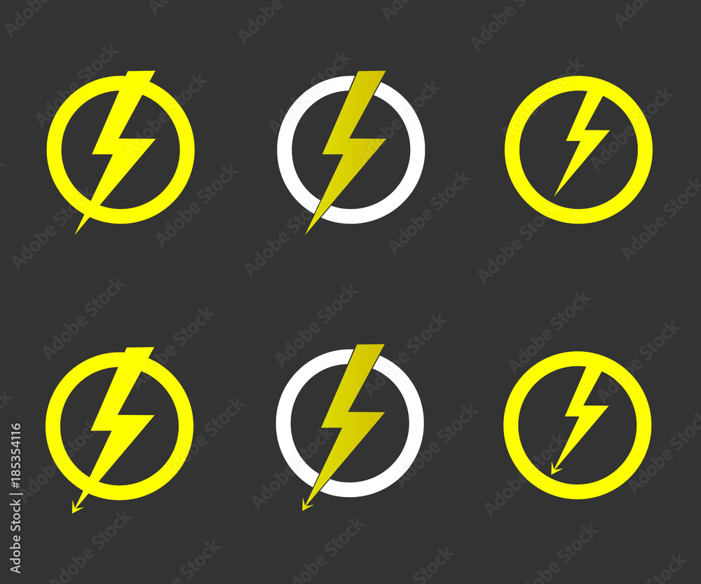 Lightning bolt vector Lightning bolt vector