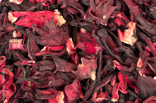 Dry hibiscus tea photo