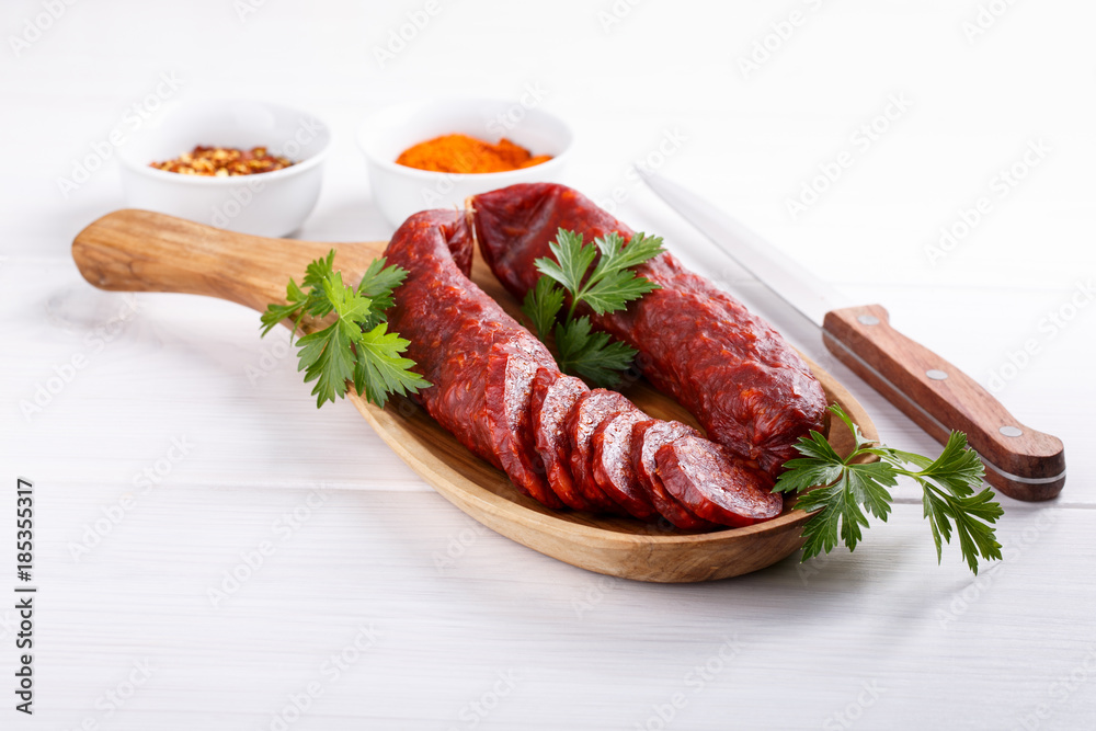 Traditional Hungarian paprika sausage Traditional Hungarian paprika sausage