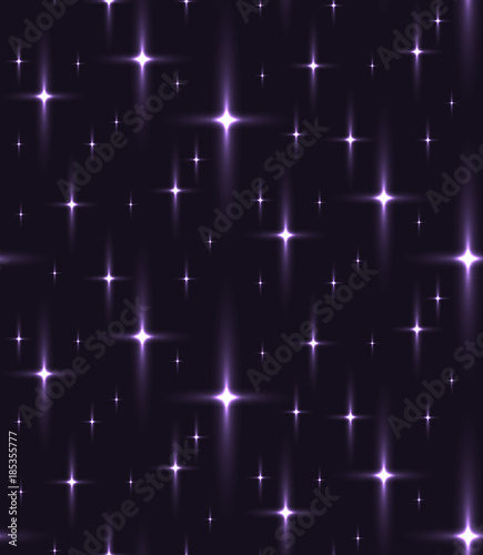 Seamless texture of the night sky with stars. Vector pattern for wrapping paper, wallpaper and your creativity