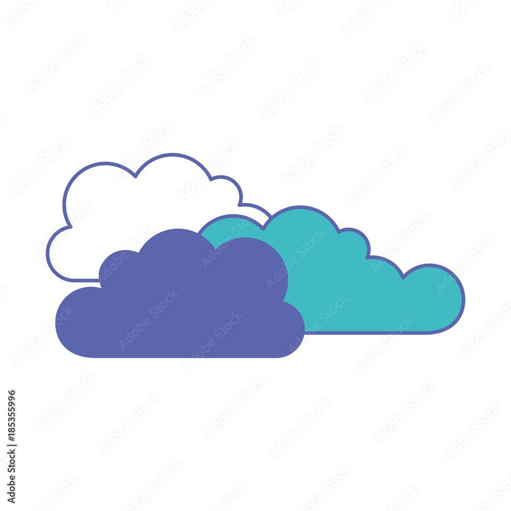 cloud cumulus in blue and purple color sections silhouette cloud cumulus in blue and purple color sections silhouette