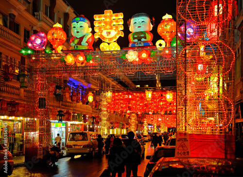 Photography Beautiful colorful lanterns for celebrating Chinese New Year