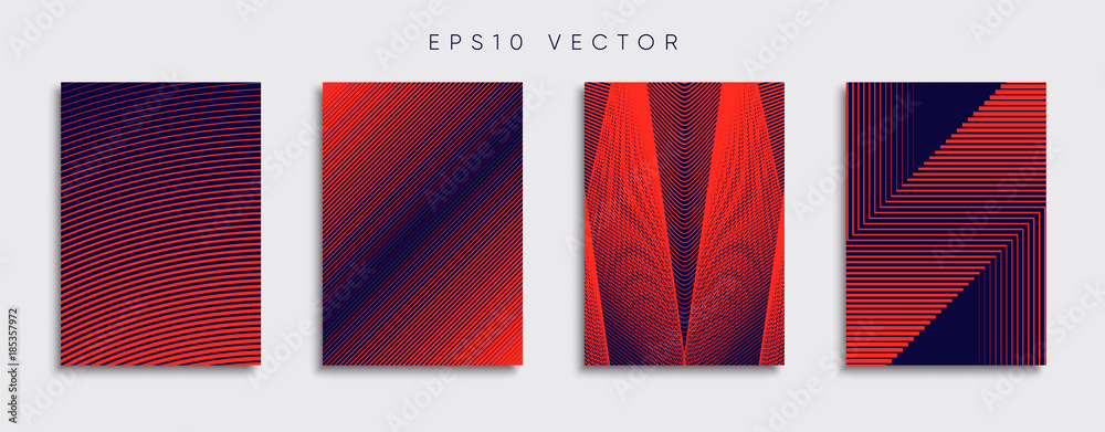Vector cover designs. Future Poster template. Smartphone modern background set.