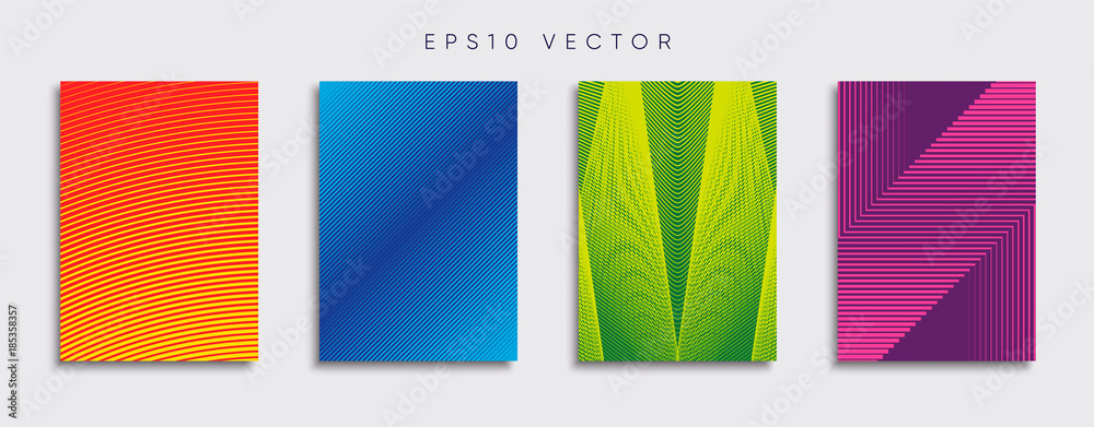 Vector cover designs. Future Poster template. Smartphone modern background set.