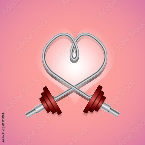 Heart shaped barbell