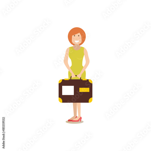 Tourist people concept vector illustration in flat style