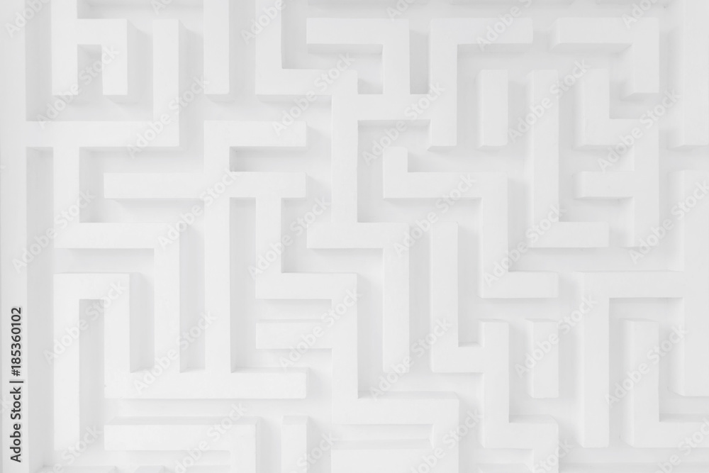 White labyrinth background White labyrinth background