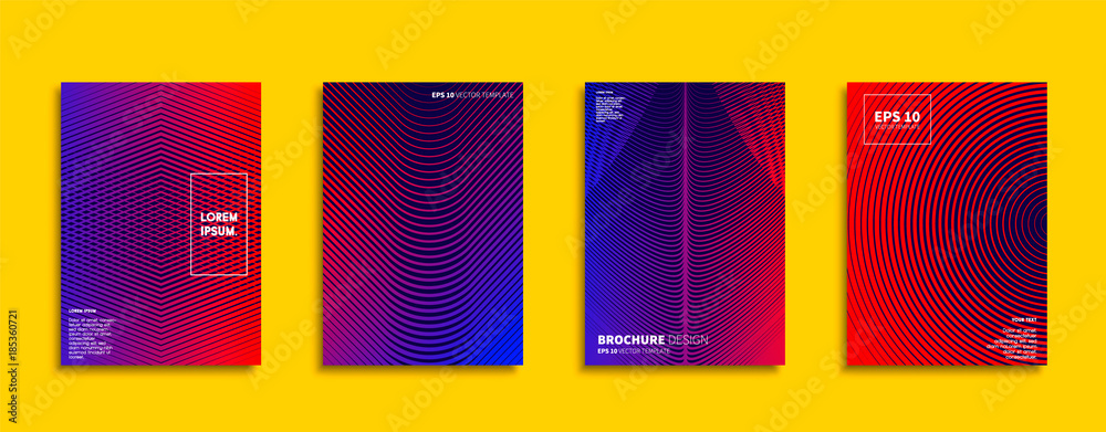 Vector cover designs. Future Poster template. Smartphone modern background set.