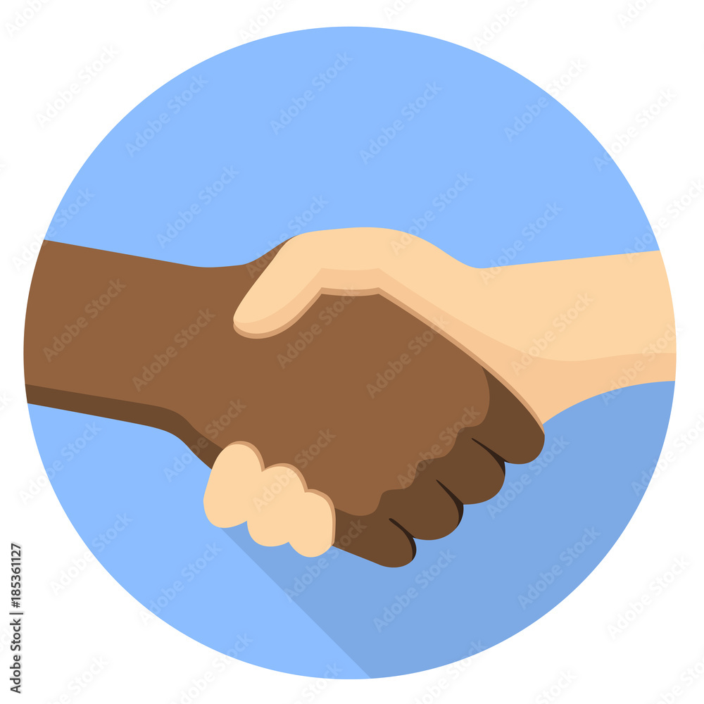 Handschlag international Flat Design Icon Handschlag international Flat Design Icon