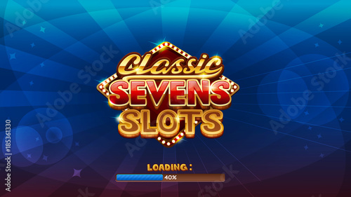 Loading screen for slots game. Vector illustration