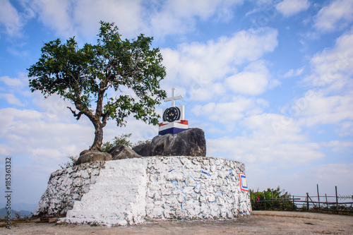 beautiful place with cloudy sky, at the top of Kayin New Year Hill, Kayin State, Myanmar photo