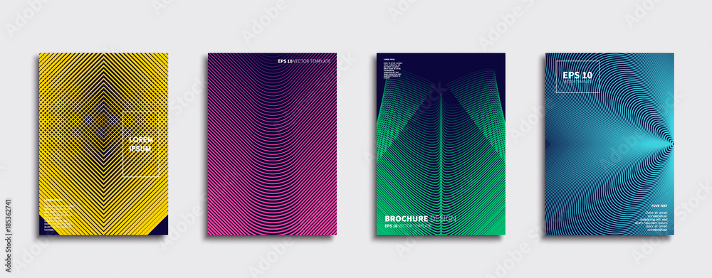 Vector cover designs. Future Poster template. Smartphone modern background set.