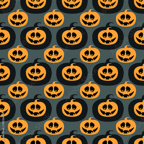The pattern for halloween with pumkins